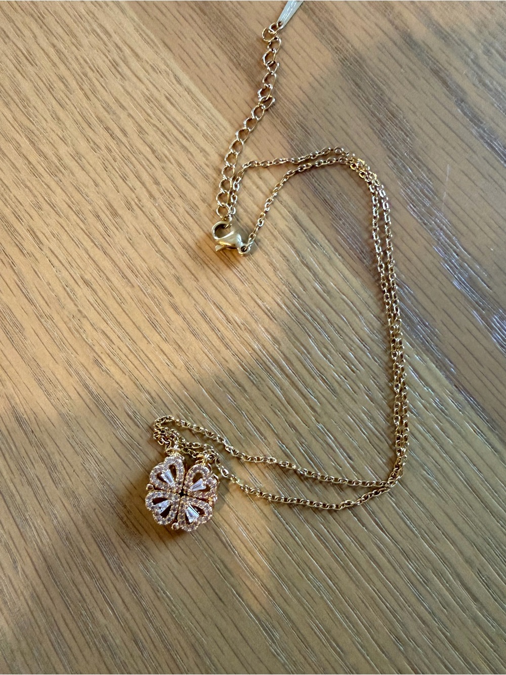 Gold-Tone Floral Pavé Pendant Necklace - waterproof pendant changes designs